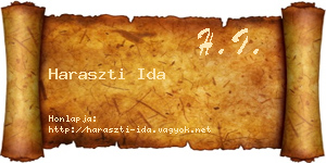 Haraszti Ida névjegykártya